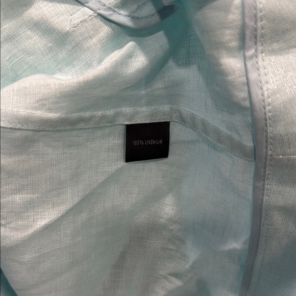 Lafayette 148 New York Light Light Blue Utility Jacket 100% Linen - Picture 3 of 6